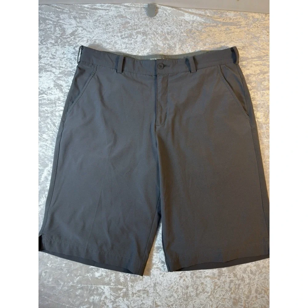 Nike Golf Shorts Mens 34 Gray Dri-FIT Tour Performance Stretch Flat Front